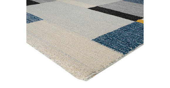 LÄUFER 80/250 cm Palazzo Bloc Blau, Gelb, Grau  - Blau/Gelb, LIFESTYLE, Textil (80/250cm) - Novel