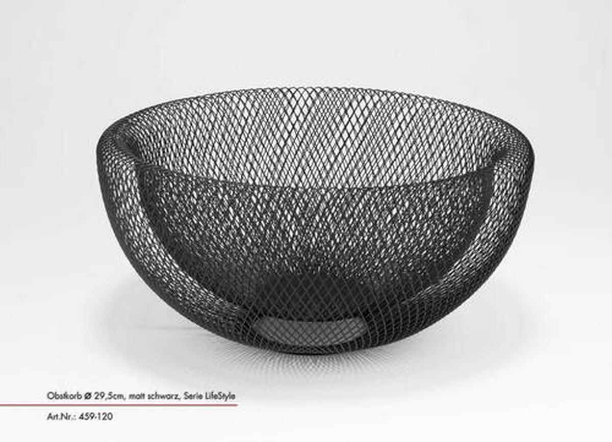 KOŠÍK NA OVOCIE    - čierna, Basics, kov (29,5/29,5/15cm) - Justinus