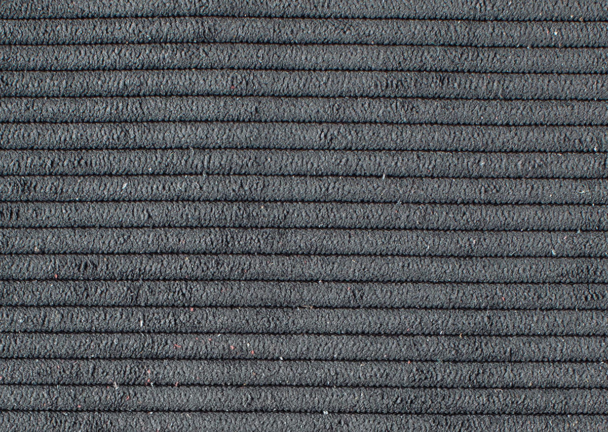 ECKSOFA in Feincord Anthrazit  219/311 cm  - Anthrazit/Schwarz, KONVENTIONELL, Textil/Metall (219/311cm) - Hom`in