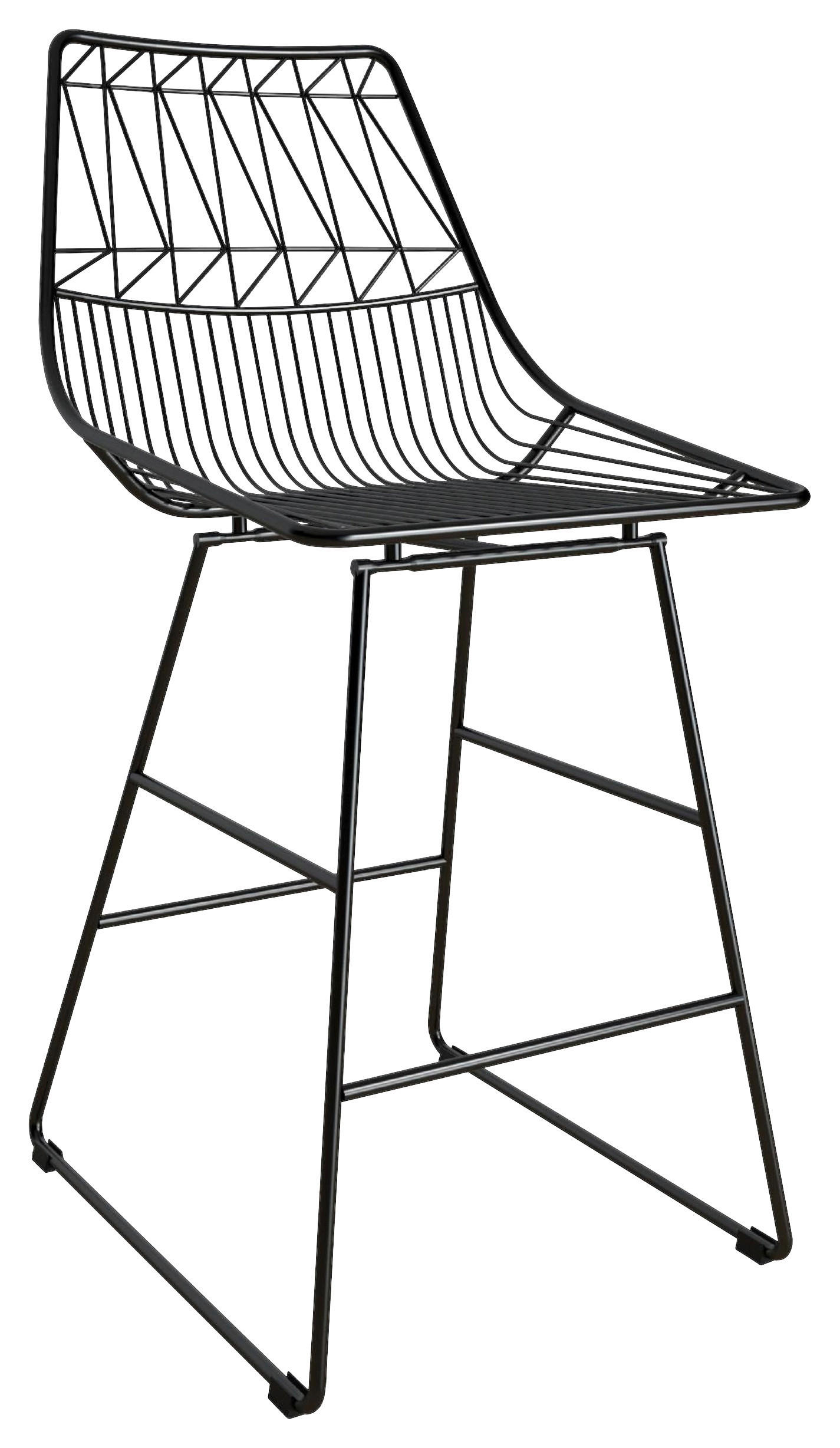 BARHOCKER Schwarz Stahl abwischbar  - Schwarz, Design, Kunststoff/Metall (55/93/47cm) - MID.YOU
