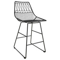 BARHOCKER Schwarz Stahl abwischbar  - Schwarz, Design, Kunststoff/Metall (55/93/47cm) - MID.YOU