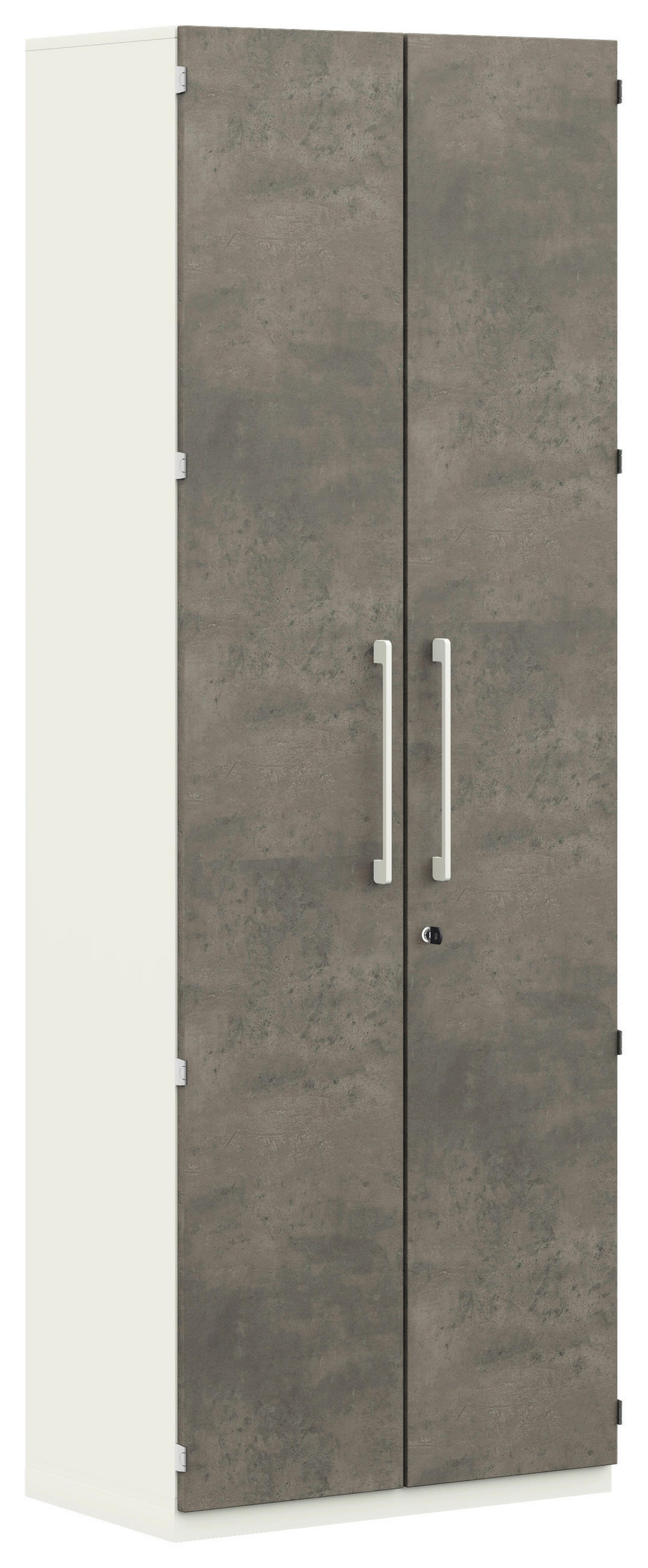 AKTENSCHRANK Weiß, Anthrazit  - Anthrazit/Weiß, KONVENTIONELL, Holzwerkstoff (80/220,5/41,9cm) - Moderano