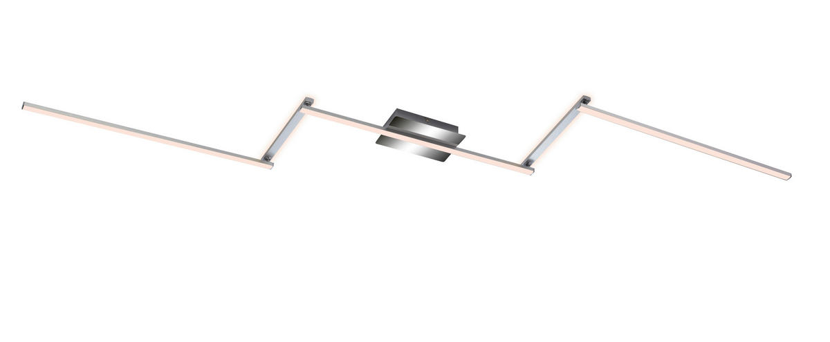 LED-DECKENLEUCHTE Staff 227,2/12/5 cm  - Chromfarben/Alufarben, Basics, Kunststoff/Metall (227,2/12/5cm)