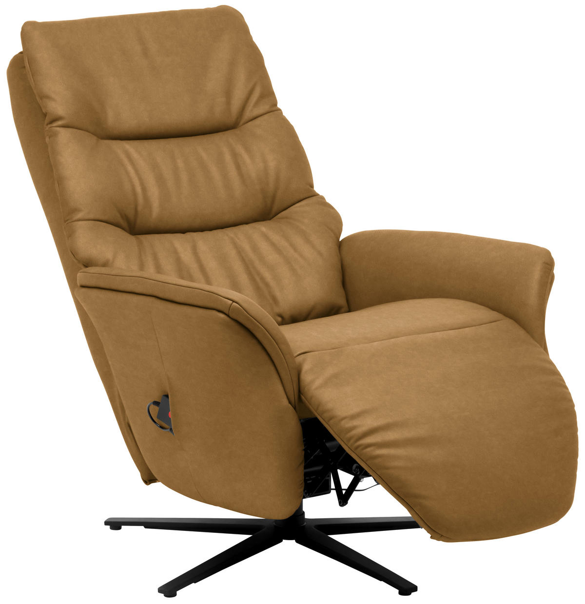 MASSAGESESSEL Echtleder Currygelb    - Currygelb/Anthrazit, KONVENTIONELL, Leder/Metall (74/114/97cm) - Himolla