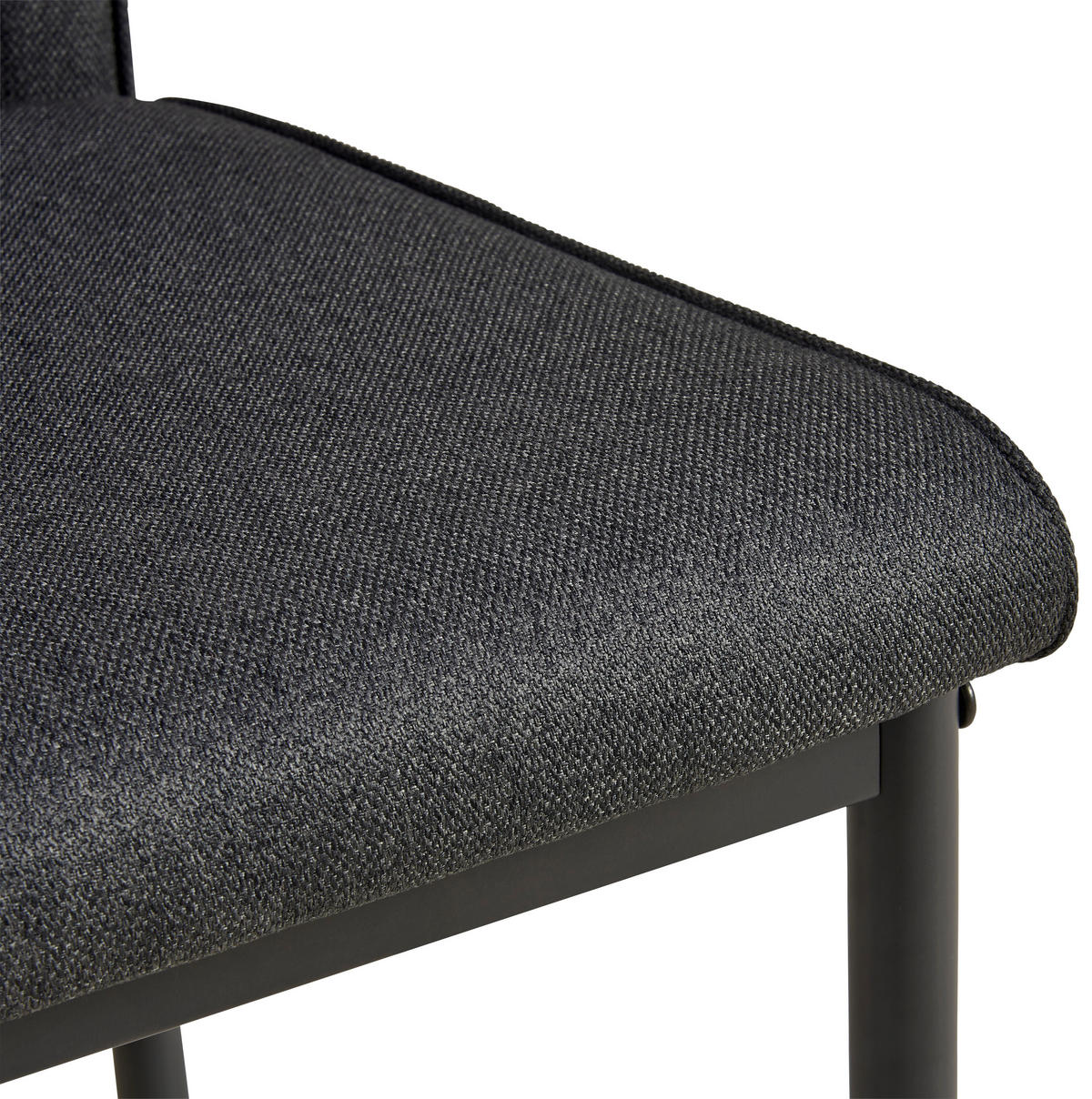 STUHL  in Eisen Mikrofaser Metall, Textil  - Dunkelgrau/Grau, LIFESTYLE, Textil/Metall (44/91/58cm) - Livetastic