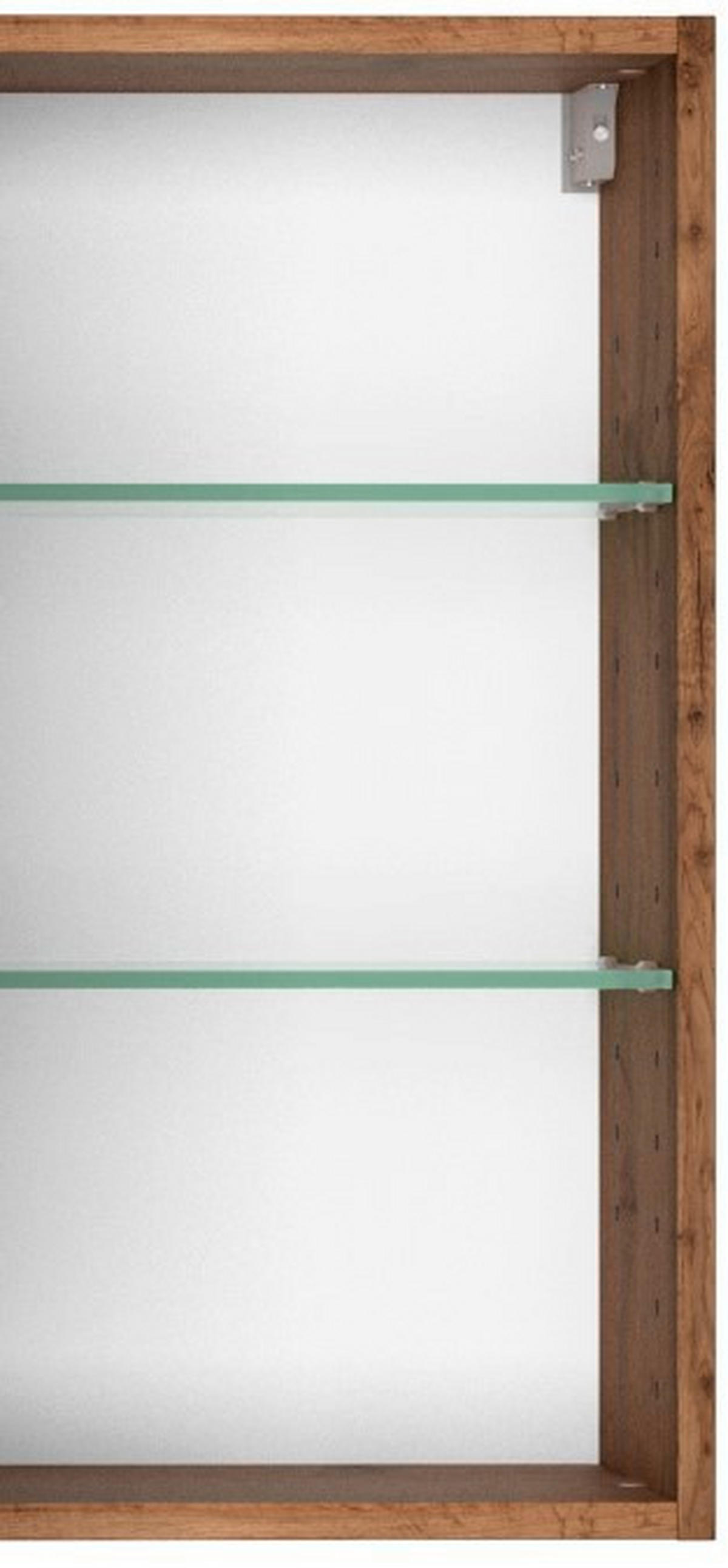 SPIEGELSCHRANK 120/66/20 cm  - Chromfarben/Eiche Wotan, Design, Glas/Holzwerkstoff (120/66/20cm) - Held