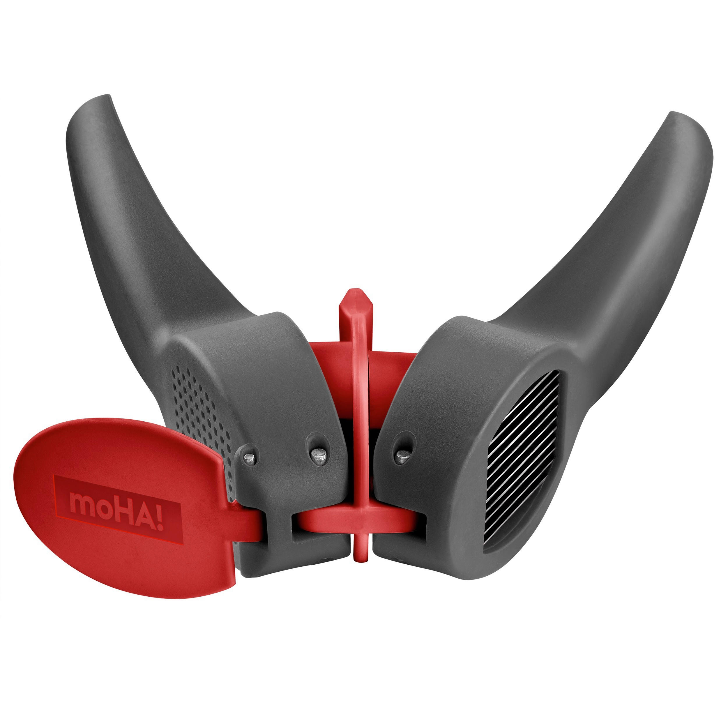 KNOBLAUCHPRESSE - Bordeaux/Anthrazit, Basics, Kunststoff/Metall (6/4/24cm) - moHA!