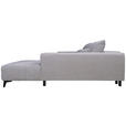 ECKSOFA  in Chenille Silberfarben  279/222 cm  - Silberfarben/Schwarz, KONVENTIONELL, Kunststoff/Textil (279/222cm) - Hom`in