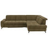ECKSOFA in Chenille Grün  - Schwarz/Grün, Design, Textil/Metall (310/220cm) - Beldomo Style