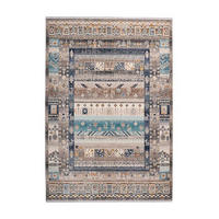 VINTAGE KOBEREC, 120/170 cm, modrá, hnedá - hnedá/modrá, Design, textil (120/170cm)