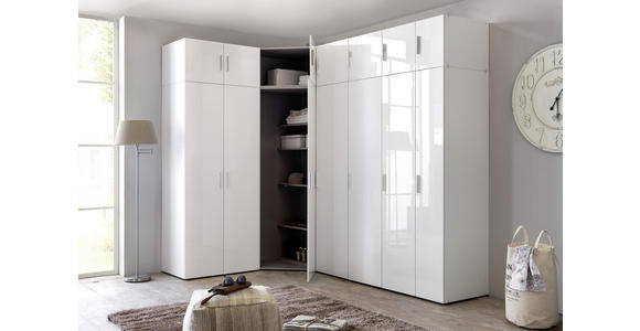 GARDEROBENSCHRANK 120/185/54 cm  - Chromfarben/Weiß, Design, Holzwerkstoff/Kunststoff (120/185/54cm) - Xora