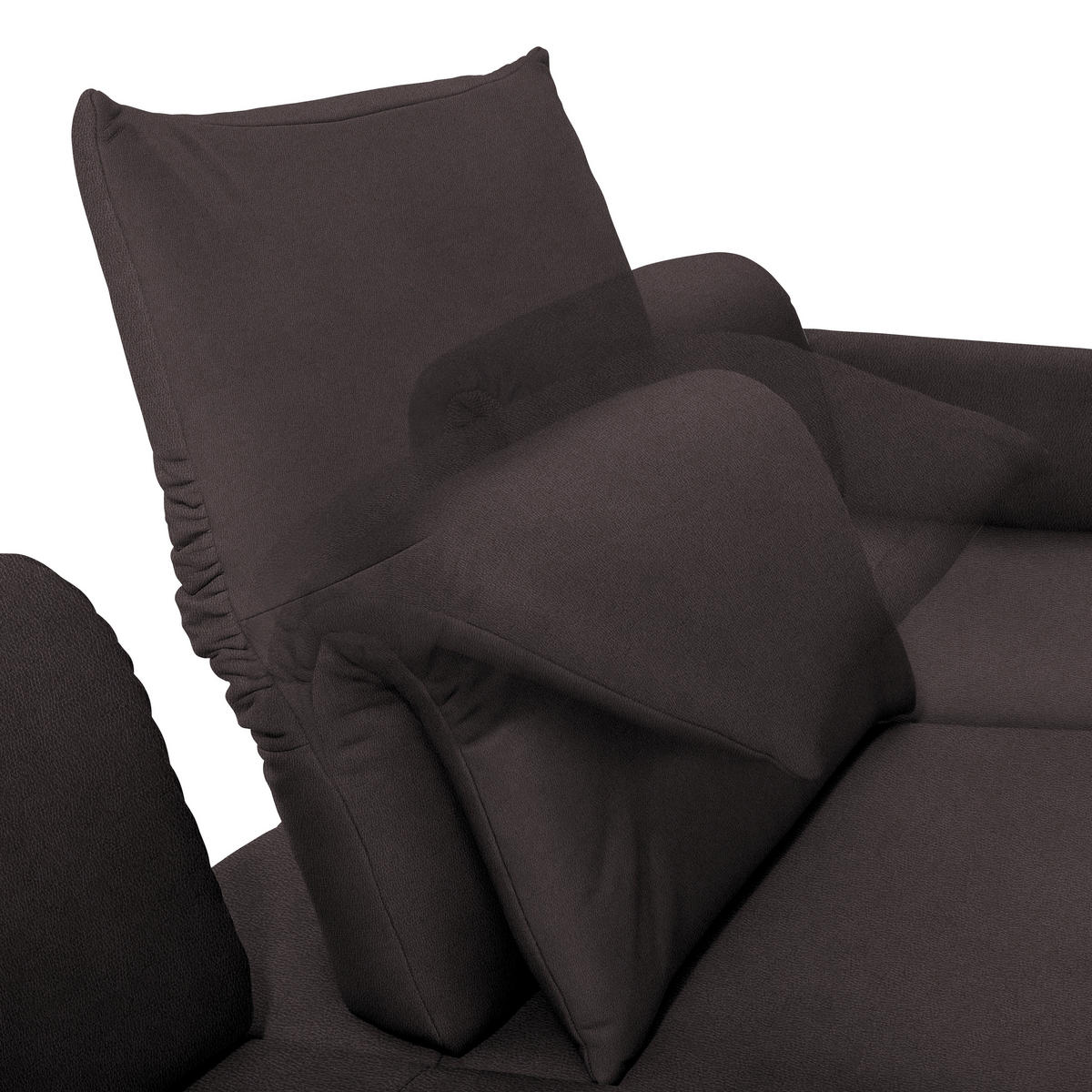 ECKSOFA in Echtleder Dunkelbraun  308/173 cm  - Anthrazit/Dunkelbraun, Design, Leder/Metall (308/173cm) - Joop!