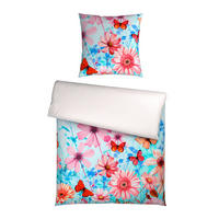 WENDEBETTWÄSCHE Satin 155/220 cm  - Blau/Weiß, Textil (155/220cm) - Esposa