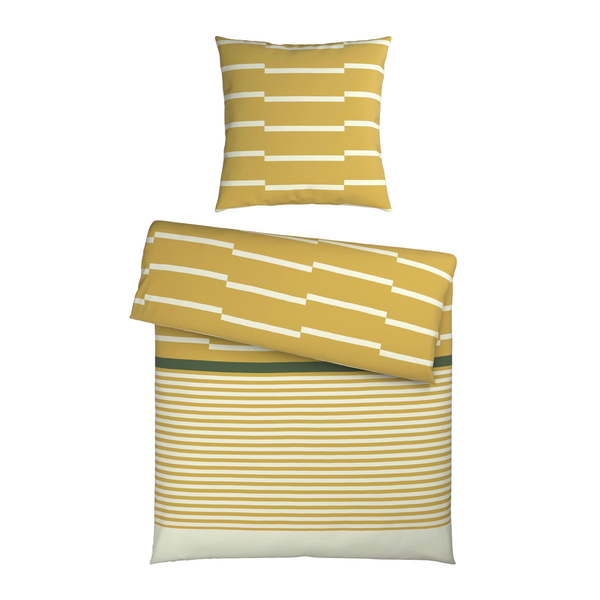 BETTWÄSCHE 155/220 cm  - Grün, Textil (155/220cm) - Bio:Vio