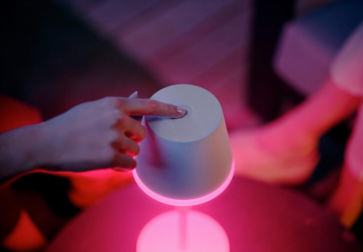 AKKU-TISCHLEUCHTE Hue 14,2/35 cm  - Weiß, Design, Metall (14,2/35cm) - Philips HUE