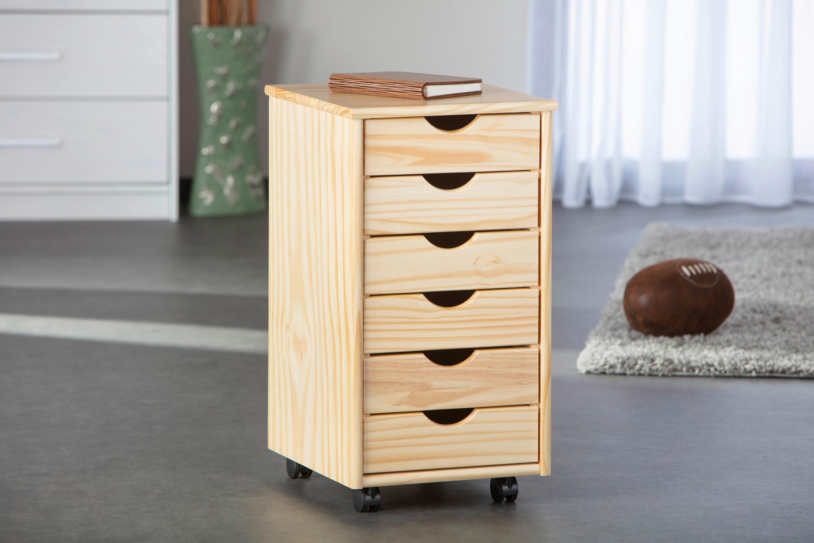ROLLCONTAINER 35/66/39 cm  - Kieferfarben, Basics, Holz/Kunststoff (35/66/39cm) - MID.YOU