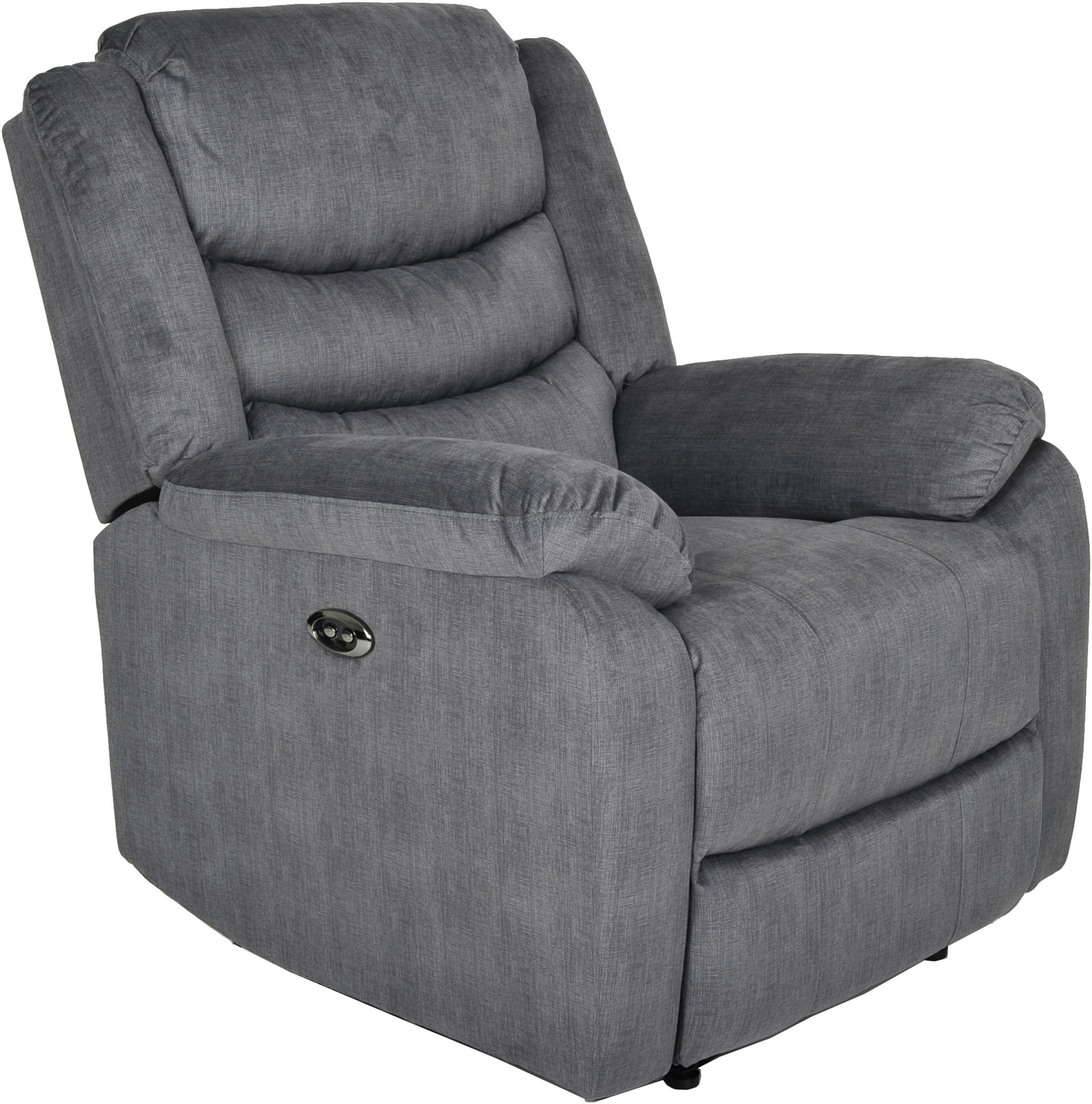 RELAXFÅTÖLJ i metall, textil, trämaterial grå  - svart/grå, Klassisk, metall/trämaterial (96/103/87cm)