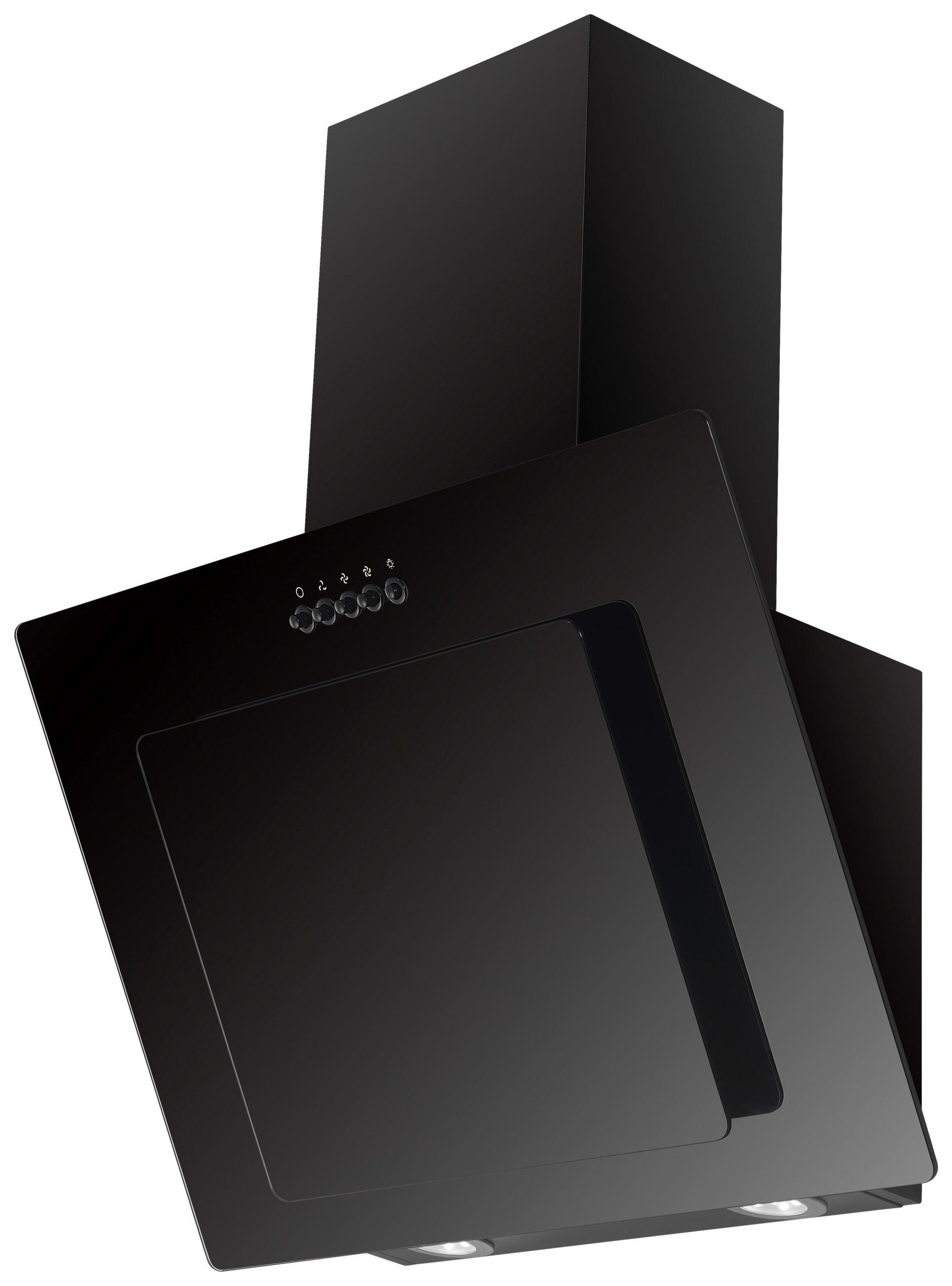 FLÄKTKÅPA CH21060SBZ  - svart, Trend, metall/glas (59,8/72,7-110,7/30,5cm) - Respekta