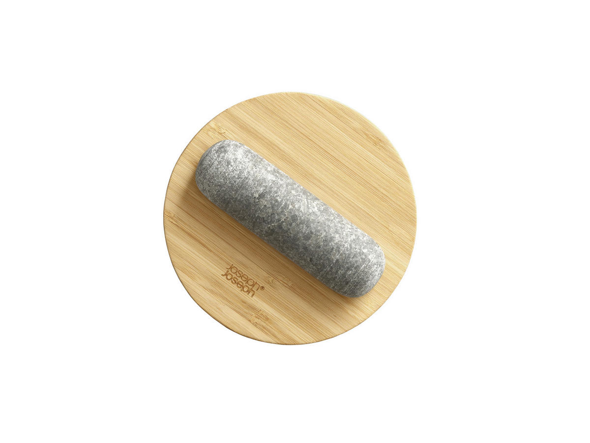 MÖRSERSET    - Grau, Basics, Holz/Stein (15,5/15,5/13cm) - Joseph Joseph