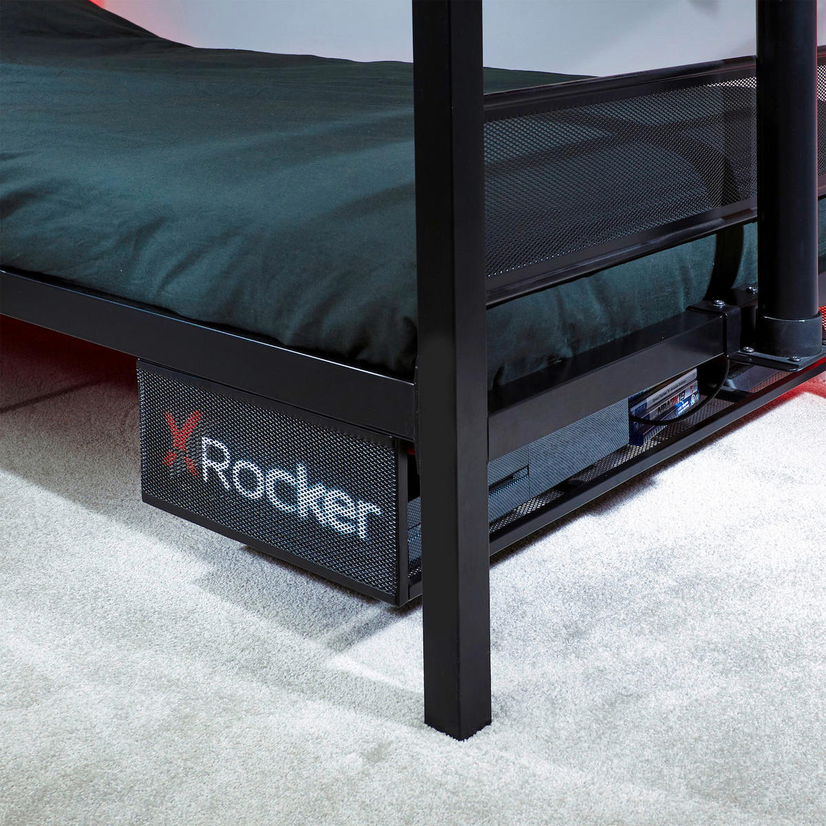 METALLBETT 90/190 cm  in Schwarz  - Schwarz, MODERN, Metall (90/190cm) - X Rocker