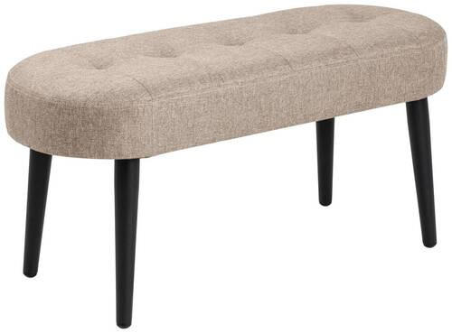 HOCKERBANK 95/46/38 cm Creme  - Creme, Design, Textil/Metall (95/46/38cm) - MID.YOU