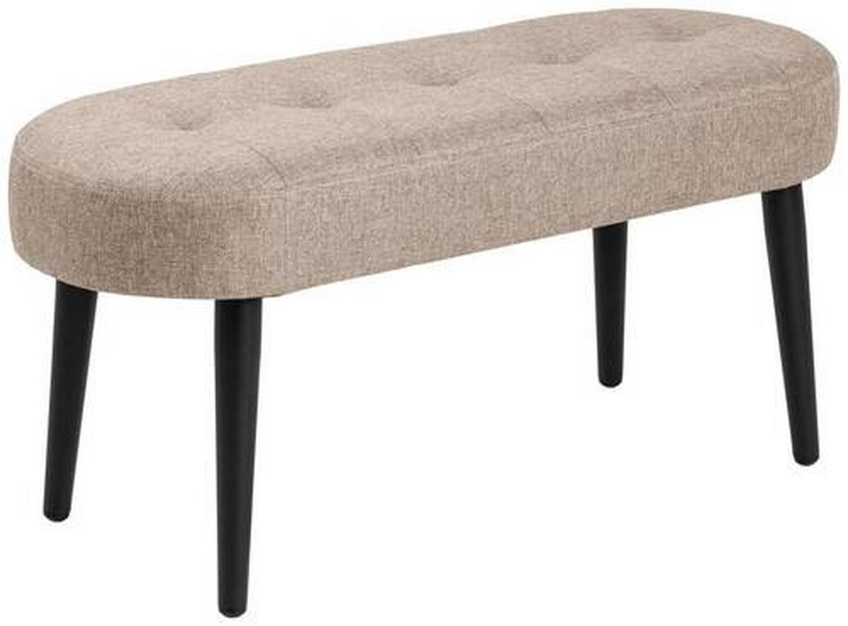 HOCKERBANK 95/46/38 cm Creme  - Creme, Design, Textil/Metall (95/46/38cm) - MID.YOU