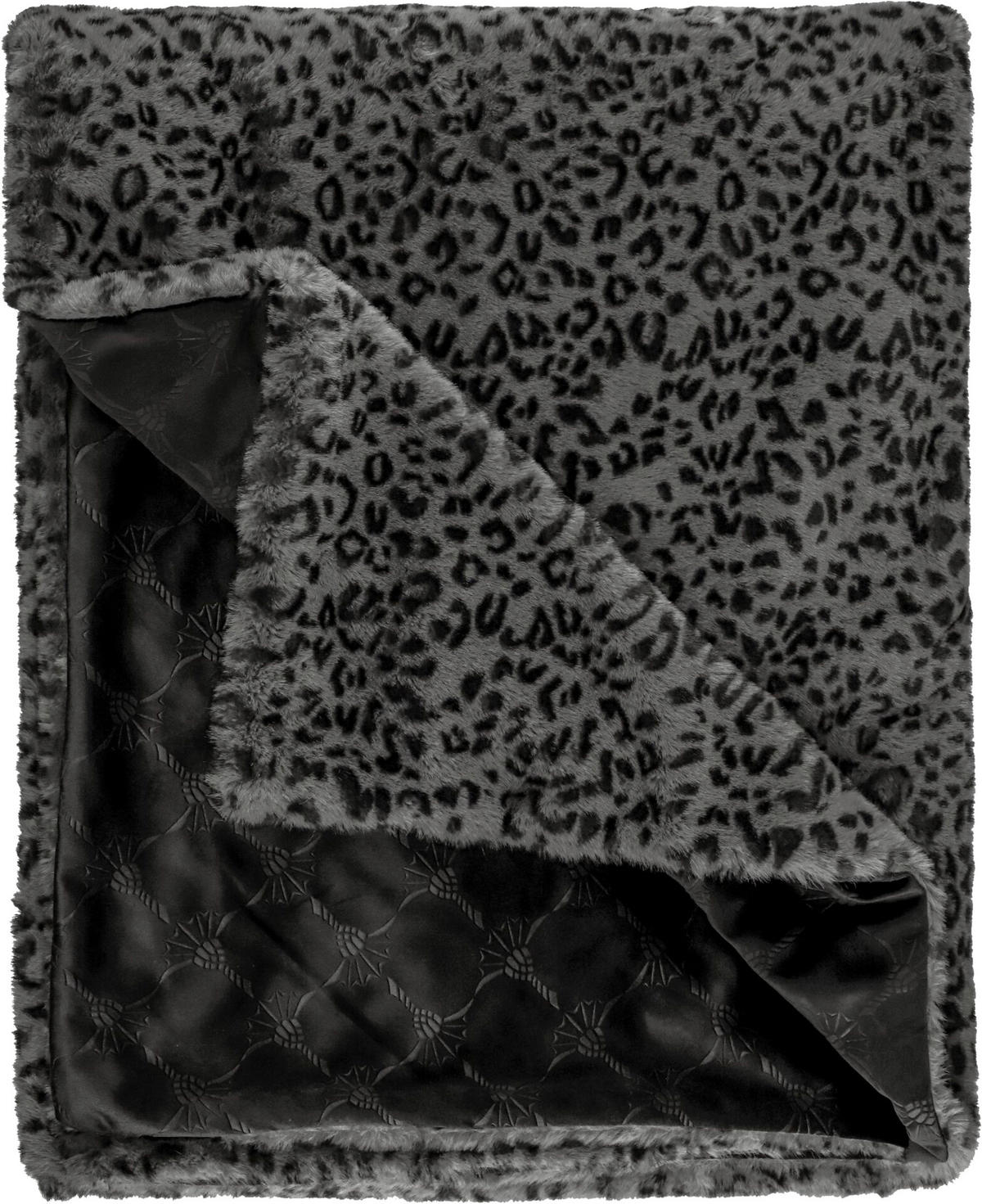 PLAID J!Leonesse anthrazit 130/170 cm  - Anthrazit/Grau, Design, Textil (130/170cm) - Joop!