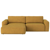 ECKSOFA in Webstoff Senfgelb  175/283 cm  - Senfgelb/Schwarz, MODERN, Kunststoff/Textil (175/283cm) - MID.YOU