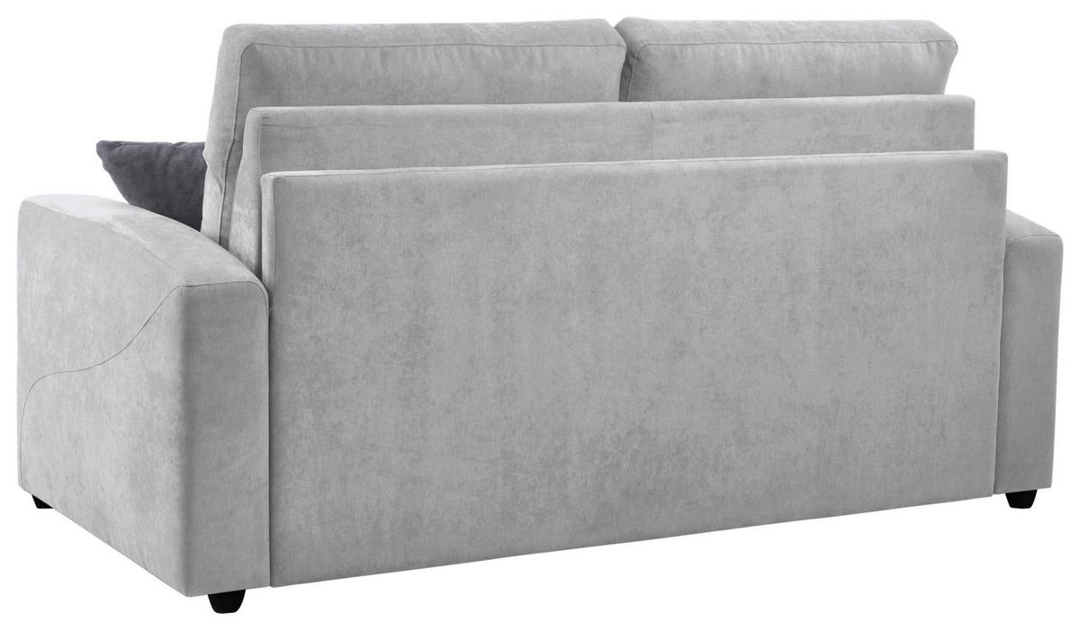 SCHLAFSOFA Mikrofaser Hellgrau  - Dunkelgrau/Hellgrau, KONVENTIONELL, Kunststoff/Textil (186/101/101cm) - Carryhome