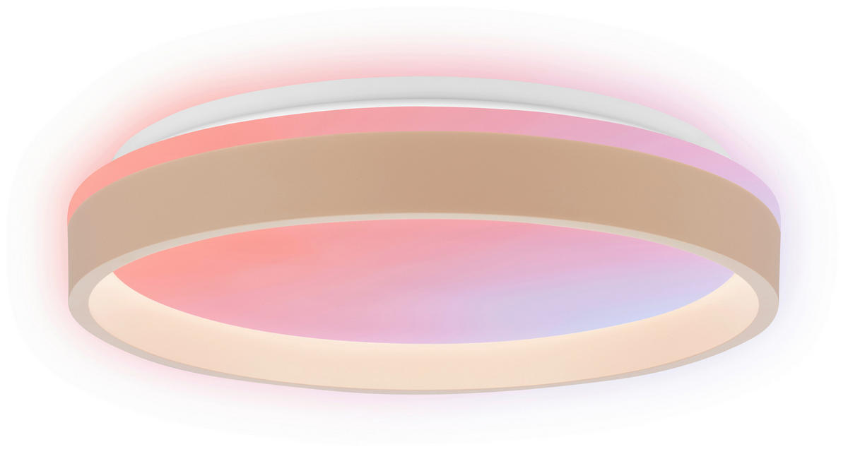 LED-DECKENLEUCHTE Aurie Glow 39/8 cm   - Beige, KONVENTIONELL, Kunststoff (39/8cm) - Briloner