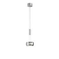 LED-HÄNGELEUCHTE 20 cm  - Nickelfarben, Design, Metall (20cm) - Fischer & Honsel