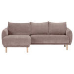 ECKSOFA Altrosa Flachgewebe  - Buchefarben/Altrosa, KONVENTIONELL, Holz/Textil (144/230cm) - Carryhome