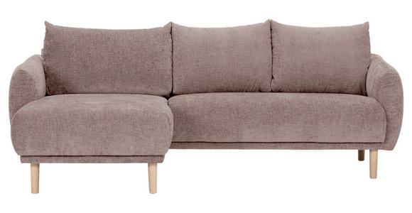 ECKSOFA Altrosa Flachgewebe - Buchefarben/Altrosa, KONVENTIONELL, Holz/Textil (144/230cm) - Carryhome