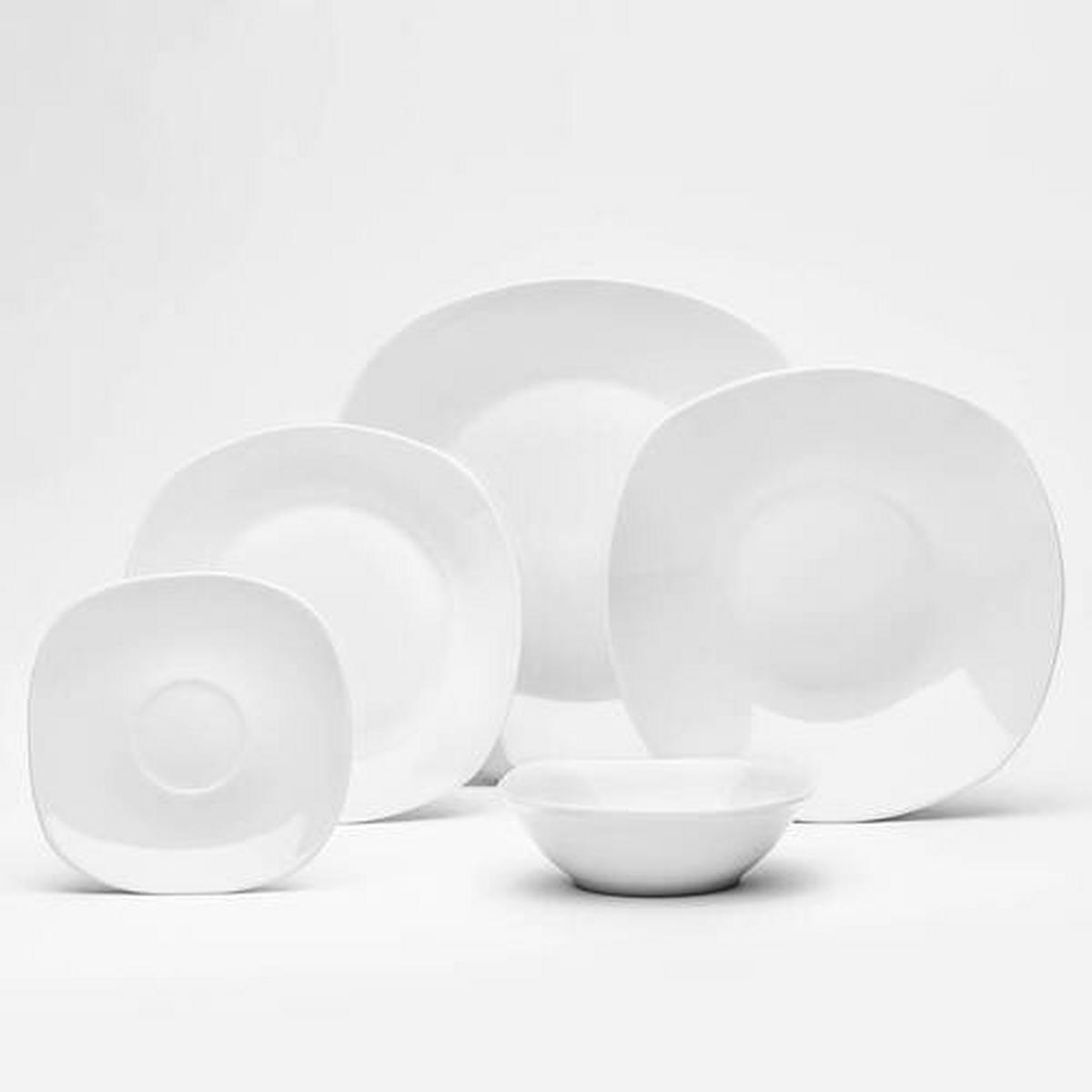KOMBISERVICE Altea 32-teilig  - Weiss, Konventionell, Keramik (14,6null) - Van Well