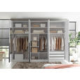 DREHTÜRENSCHRANK 302/225/58 cm,  in Weiß, 6-türig  - Schwarz/Weiß, MODERN, Holzwerkstoff/Metall (302/225/58cm) - Xora