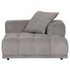 SOFAELEMENT in Plüsch Greige  - Greige/Schwarz, KONVENTIONELL, Kunststoff/Textil (125/66/155cm) - Carryhome