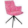 ARMLEHNSTUHL  in Eisen Jacquard  - Pink/Schwarz, Design, Textil/Metall (59/89,5/63cm) - Novel