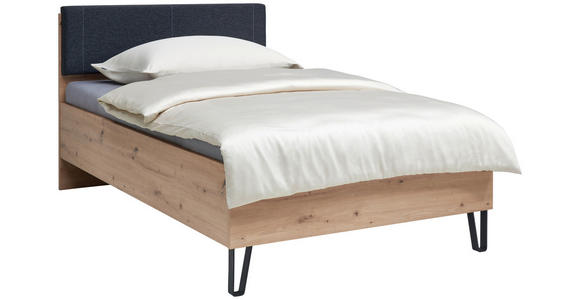 BETT 120/200 cm  in Anthrazit, Eiche Artisan  - Anthrazit/Schwarz, KONVENTIONELL, Holzwerkstoff/Textil (120/200cm) - Venda