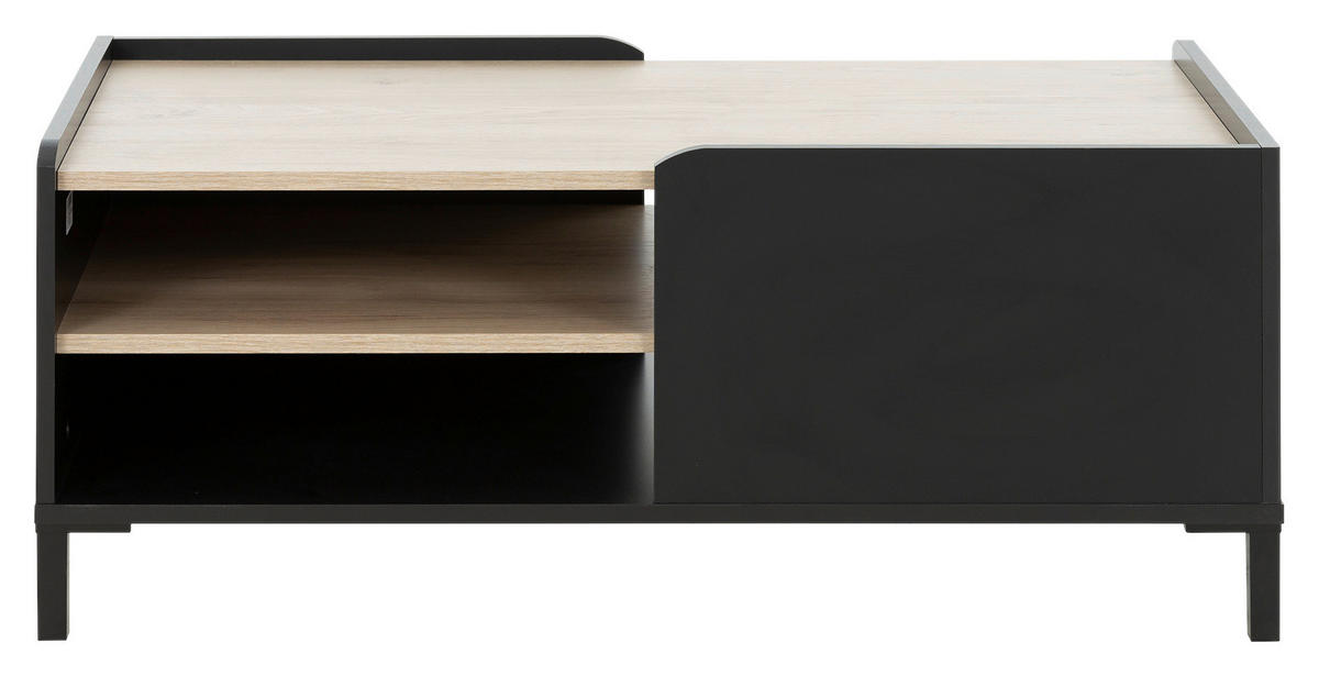 COUCHTISCH in Holzwerkstoff 106/60/42 cm  - Kastanienfarben/Schwarz, MODERN, Holzwerkstoff/Kunststoff (106/60/42cm) - MID.YOU