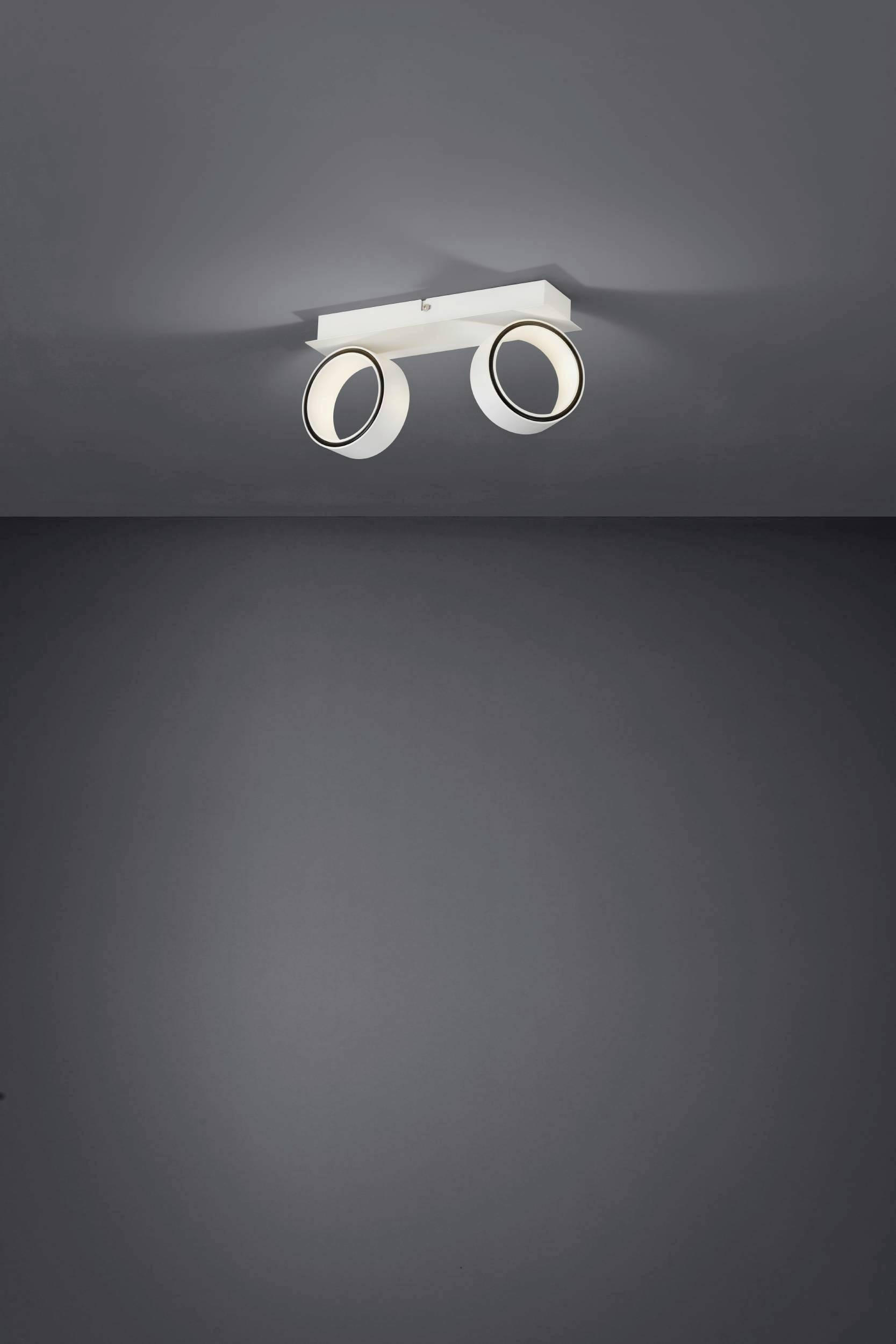 APLICĂ DE PERETE CU LED - alb/culoare crom, Basics, metal (31/0/8cm)
