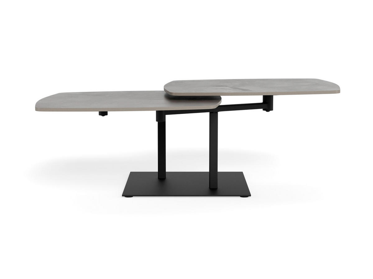 COUCHTISCH CARBALLO 122/70/40 cm rechteckig Grau, Schwarz  - Schwarz/Grau, Design, Keramik/Metall (122/70/40cm) - MID.YOU