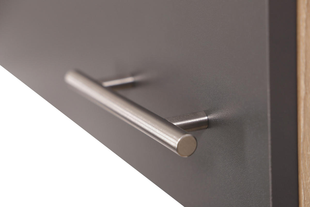 MINIKÖK 150 cm   i grå, ekfärgad  - silver/grå, Basics, metall/trämaterial (150cm) - Respekta