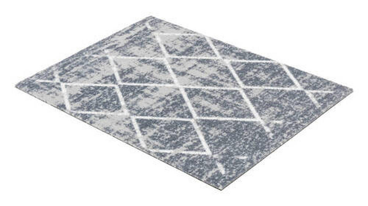 FUßMATTE  50/70 cm  Weiß, Hellgrau  - Hellgrau/Weiß, Design, Textil (50/70cm) - Esposa