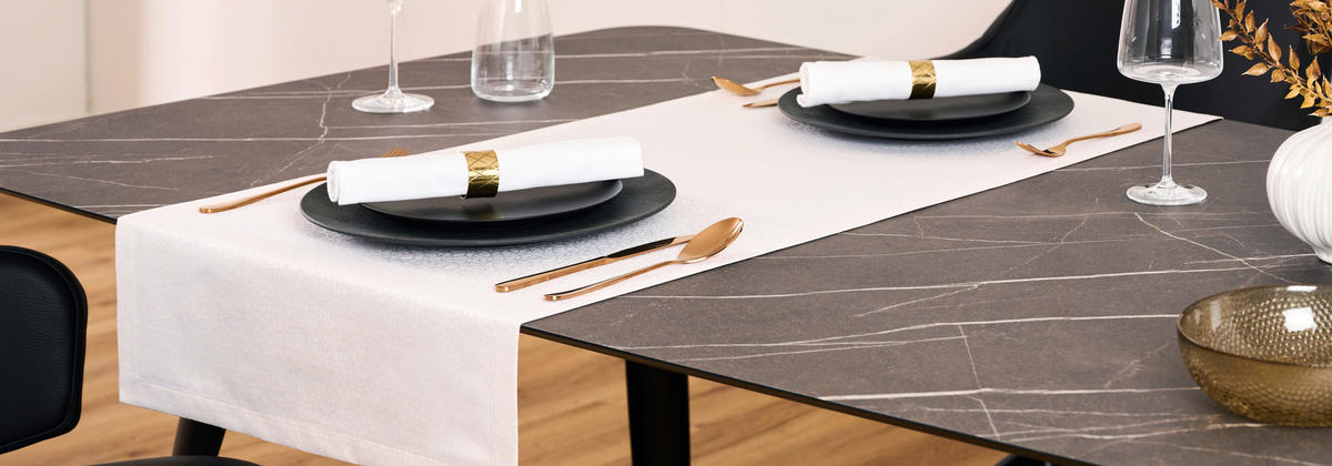TISCHLÄUFER SOFIA Textil Creme 50/150 cm  - Creme, Basics, Textil (50/150cm) - Dieter Knoll