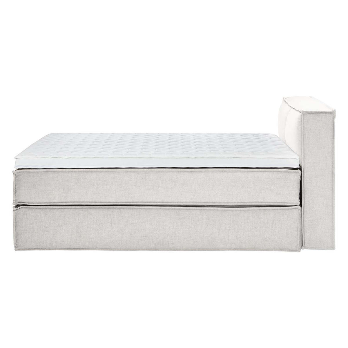 BOXSPRINGBETT 140/220 cm  in Creme  - Creme/Schwarz, Design, Textil (140/220cm) - home24