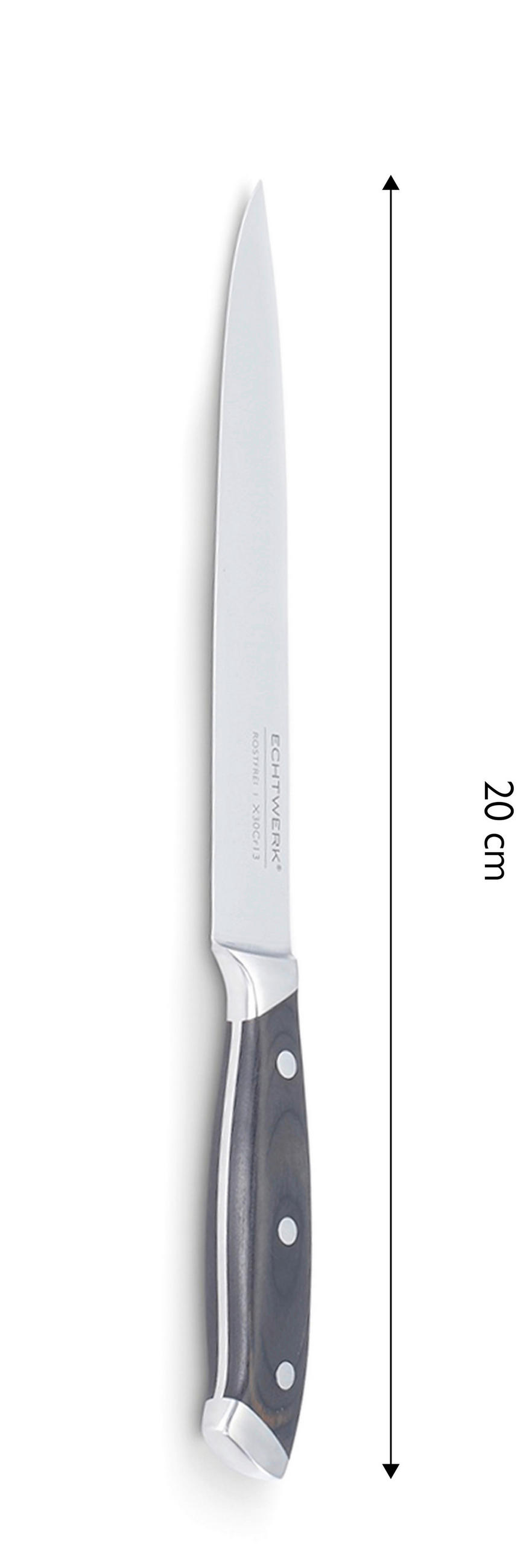 KÉSKÉSZLET 6 részes  - nemesacélszínű/barna, Basics, fém (24,5/9,5/36,4cm) - Echtwerk