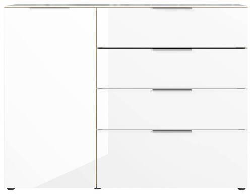 Sideboard Mit Glasfronten B: 134 Cm Gw-Oakland, Weiß