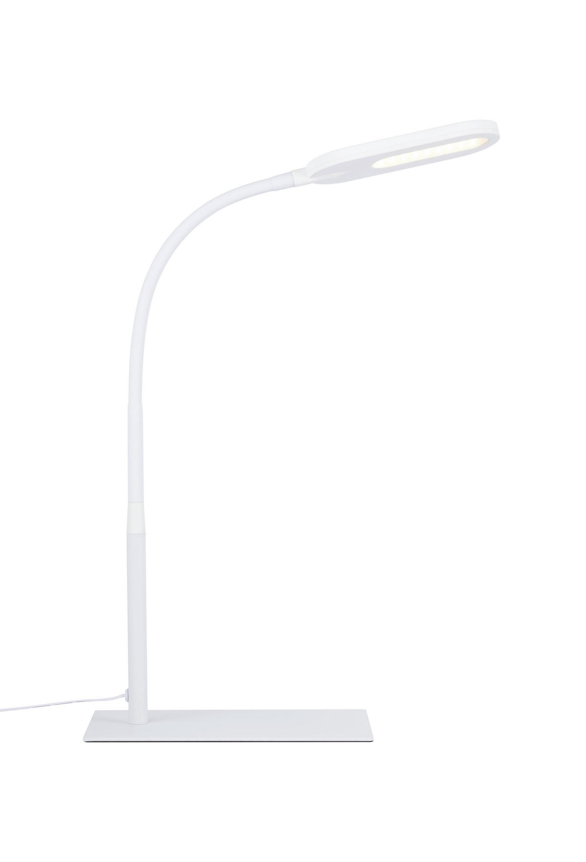 STOLNÍ LED LAMPA, dotykový stmívač, 37,5/15/43,5 cm - bílá, Basics, kov/plast (37,5/15/43,5cm) - Novel