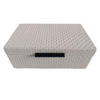 DEKOBOX    34/20/12,5 cm  - Creme, Design, Leder/Holzwerkstoff (34/20/12,5cm) - Ambia Home