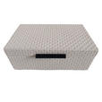DEKOBOX    34/20/12,5 cm  - Creme, Design, Leder/Holzwerkstoff (34/20/12,5cm) - Ambia Home